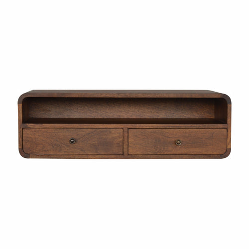 Bali floating console table wall-mounted side profile