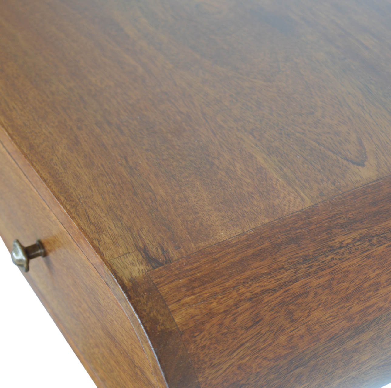 Chelsea floating chestnut dressing table angled view