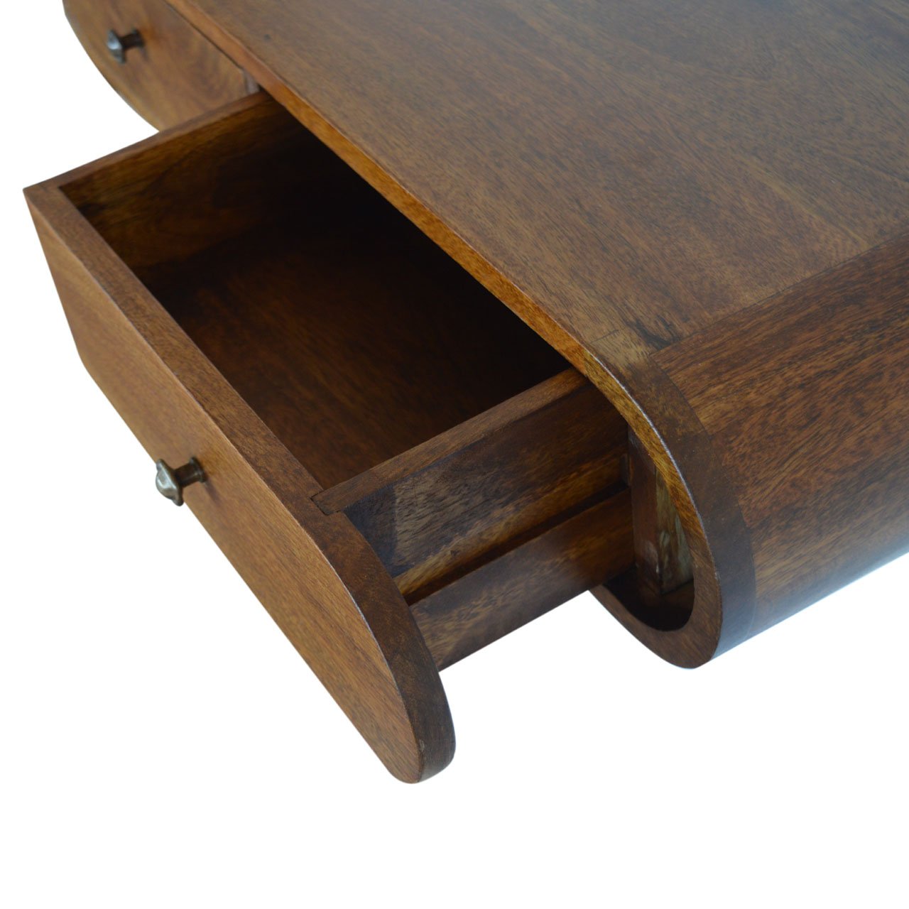Chelsea chestnut floating console rear view