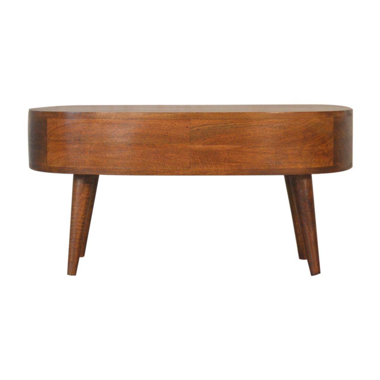 Nell chestnut coffee table full living room context view