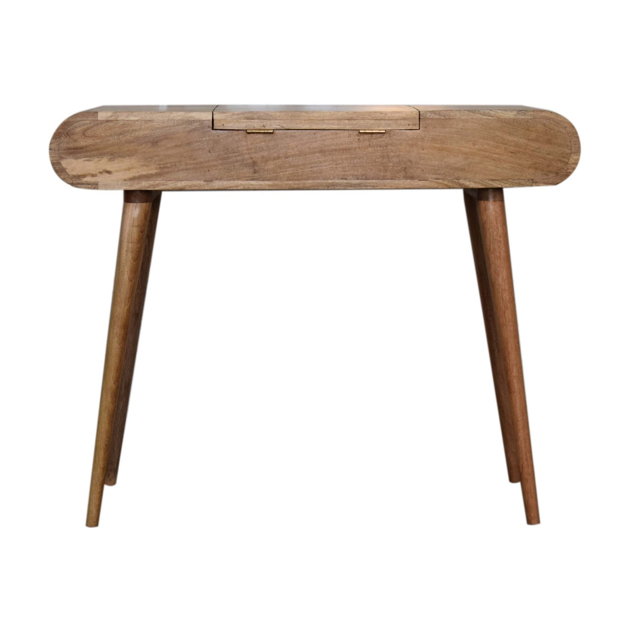 Nordic curved oak dressing table full room bedroom view