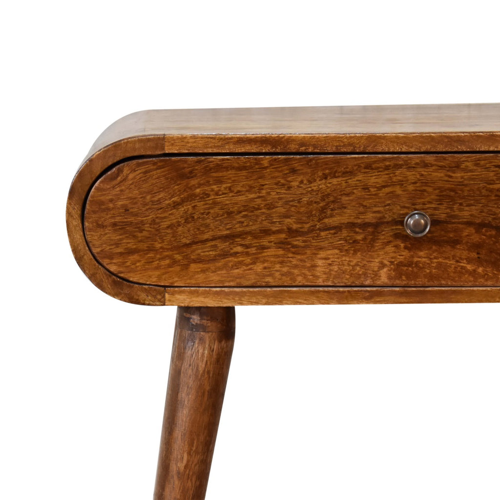Mini Isabella chestnut console top surface view