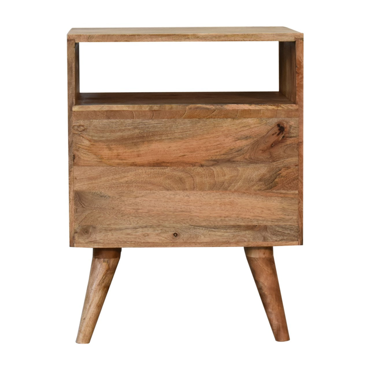 Classic oak bedside table lifestyle bedroom setting