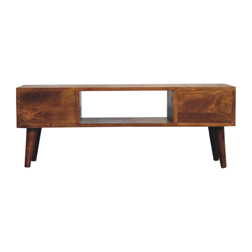 Classic chestnut coffee table lifestyle living room