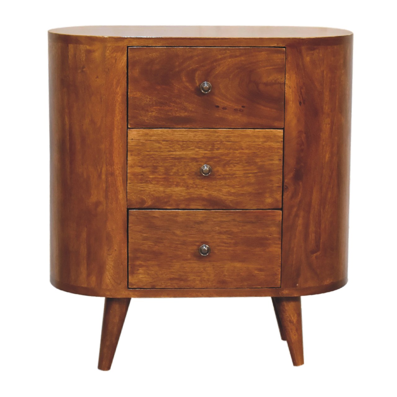 Sienna chestnut chest side view showing slim profile