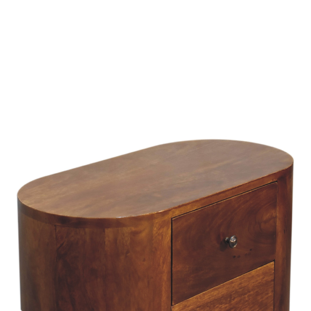 Sienna chestnut chest top surface with brass knobs