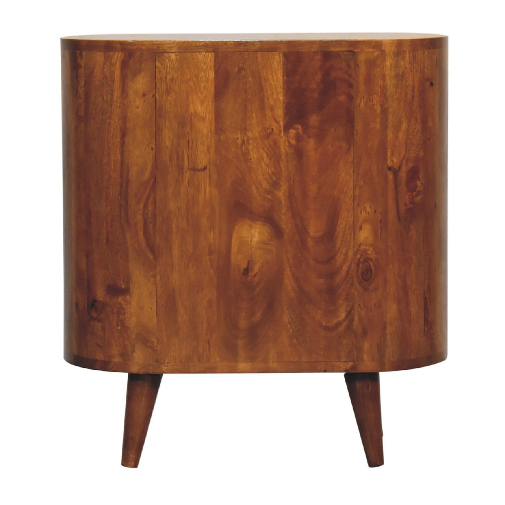 Sienna 3-drawer chestnut chest full room context view