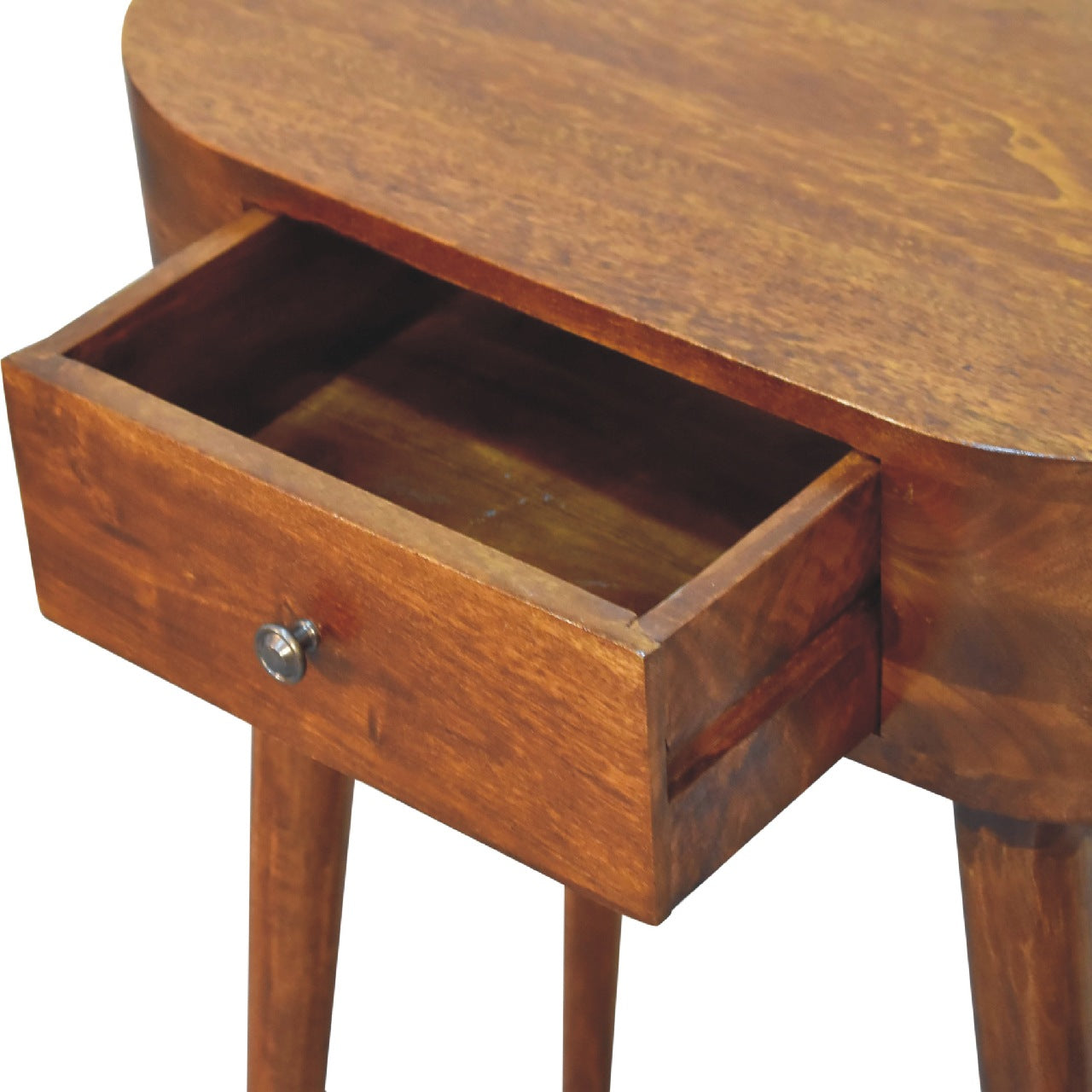 Mini Albion mango wood console table top surface