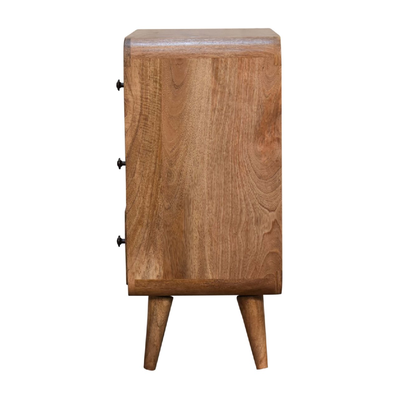 Curved compact oak chest lifestyle bedroom setting