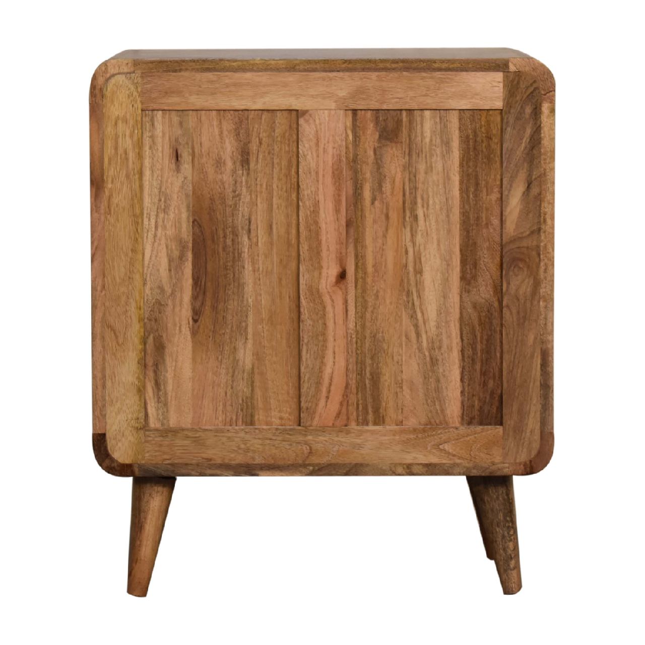 Curved oak chest full bedroom room view