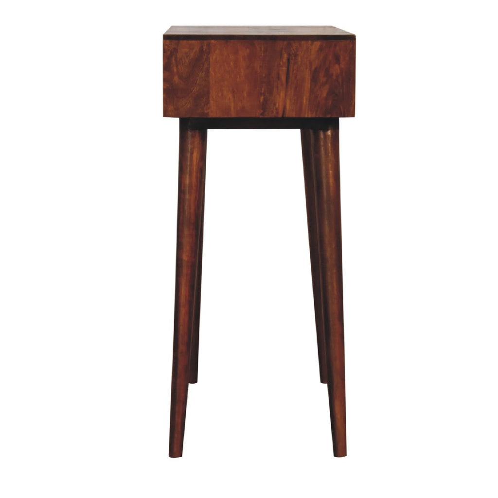 India mini chestnut dressing table full bedroom room view
