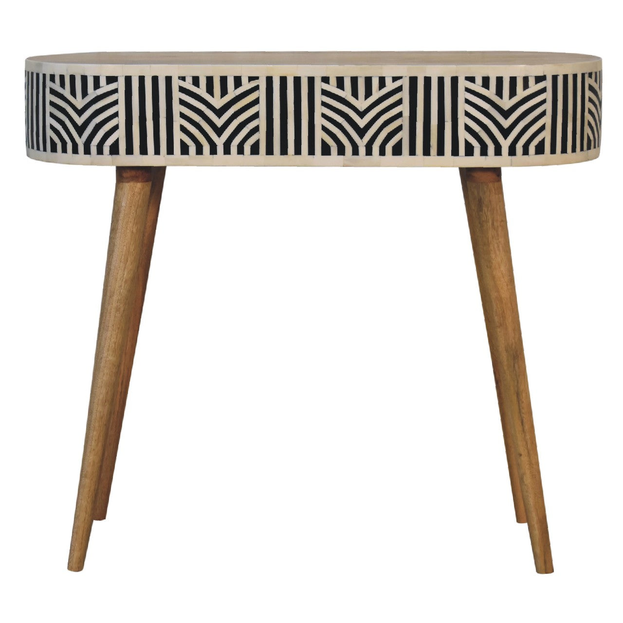 Boho oak inlay dressing table full room view