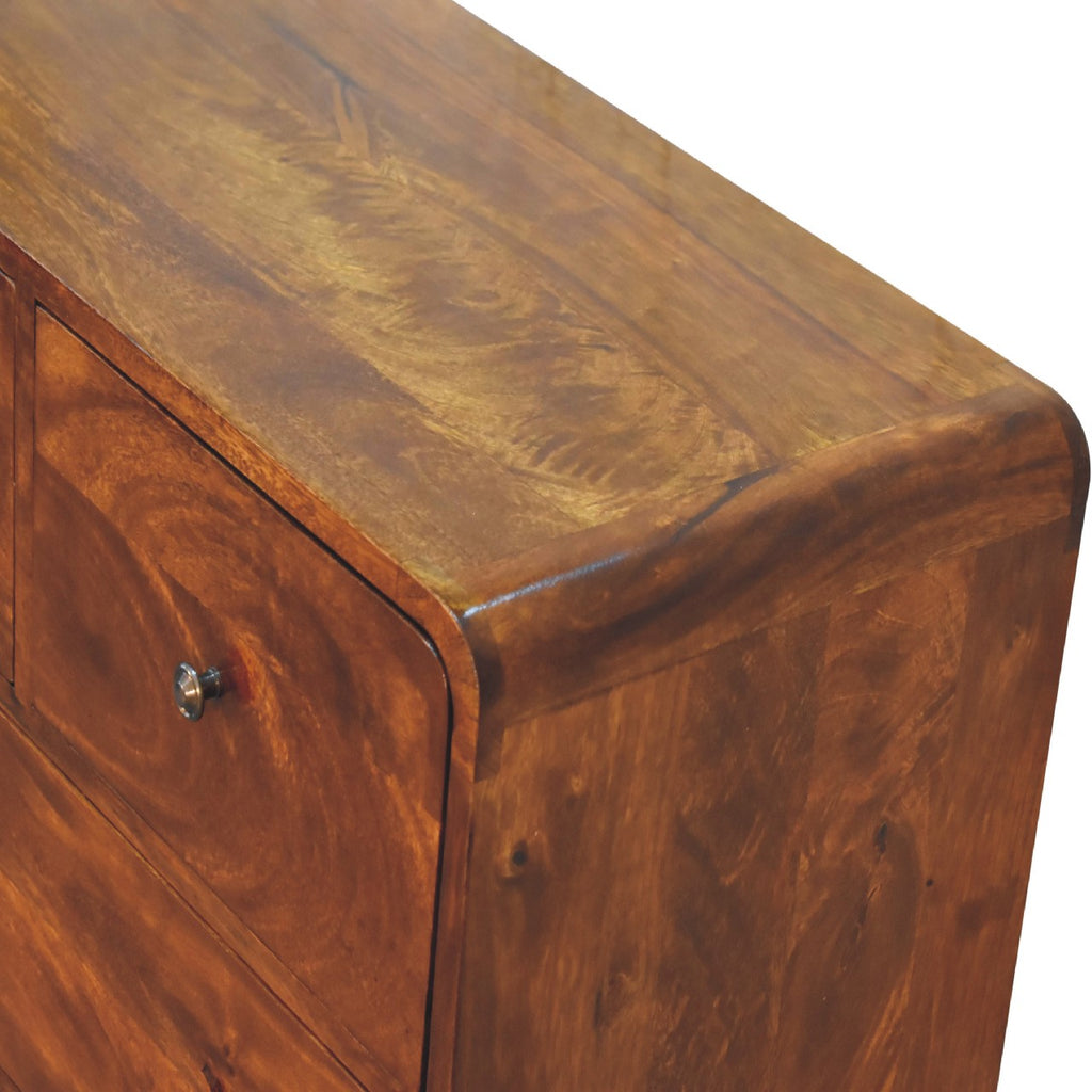 Arlo 5-drawer chest angled view showing full height