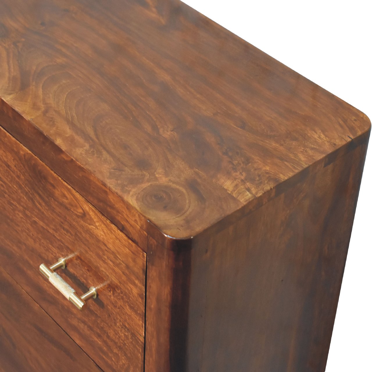 Matteo 3 Drawer Solid Wood Chest - Chestnut Finish