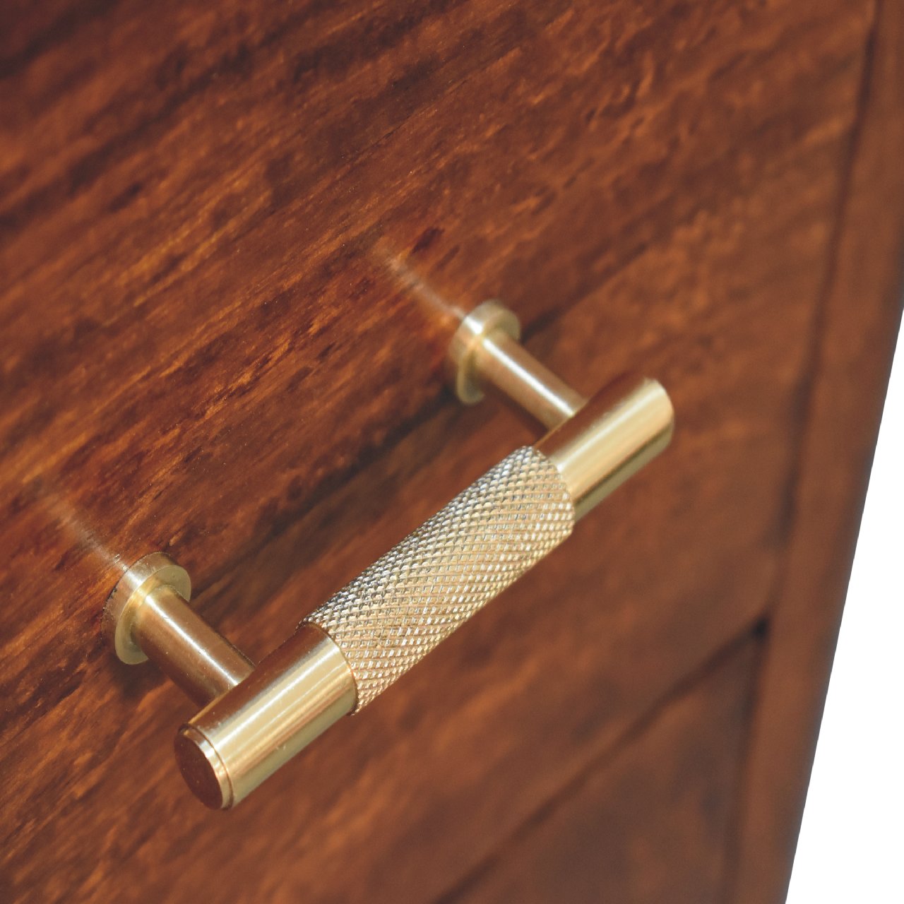 Matteo 3 Drawer Solid Wood Chest - Chestnut Finish