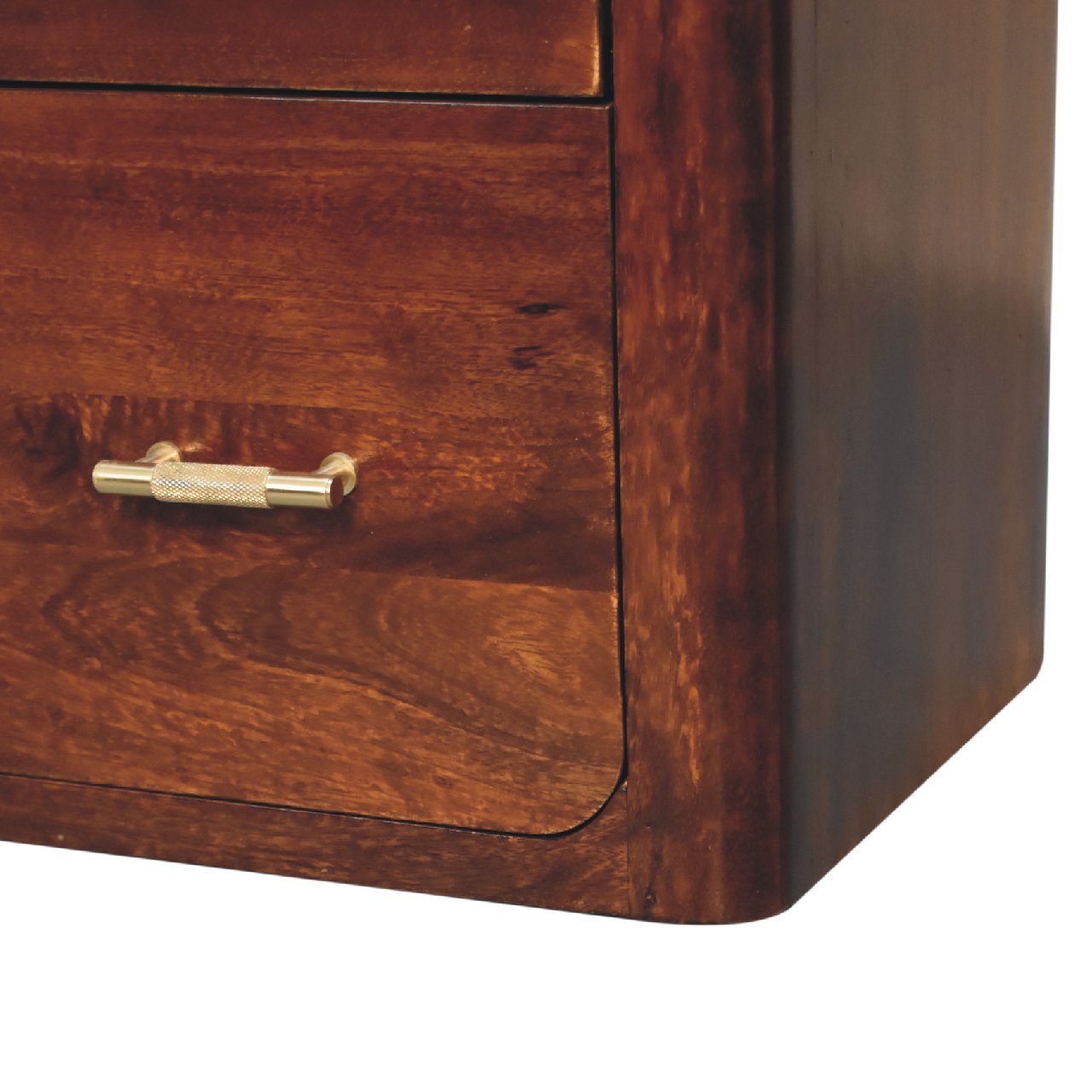 Matteo 3 Drawer Solid Wood Chest - Chestnut Finish