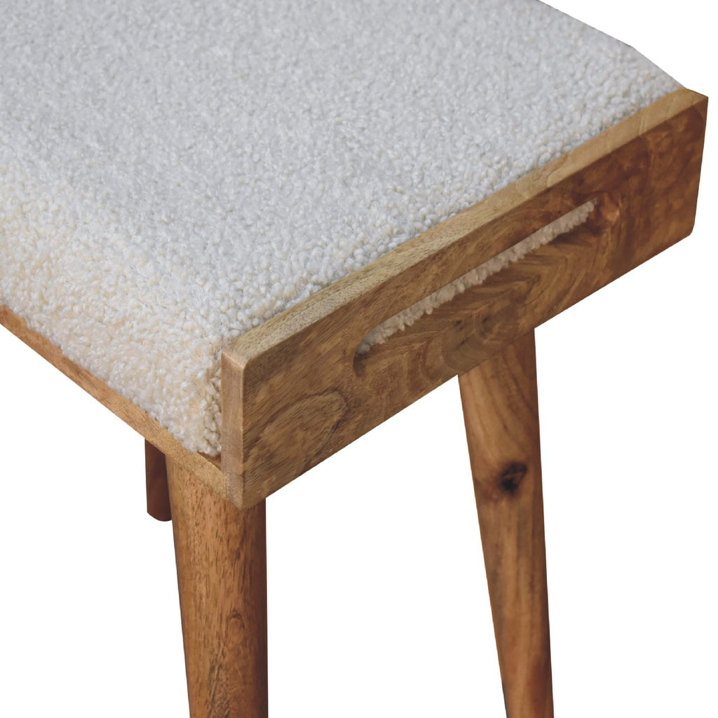 Atelier cream stool as extra seating in living room