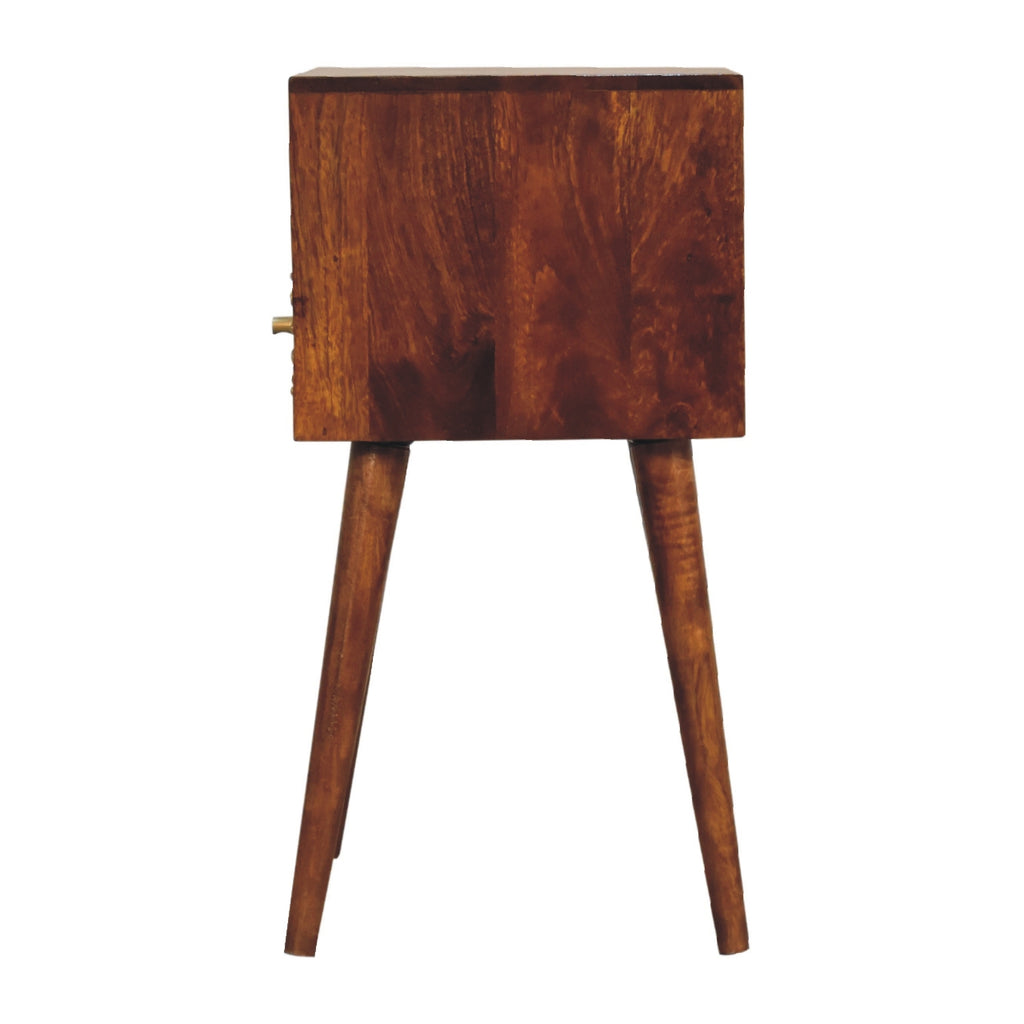 Eden chestnut bedside lifestyle compact bedroom setting