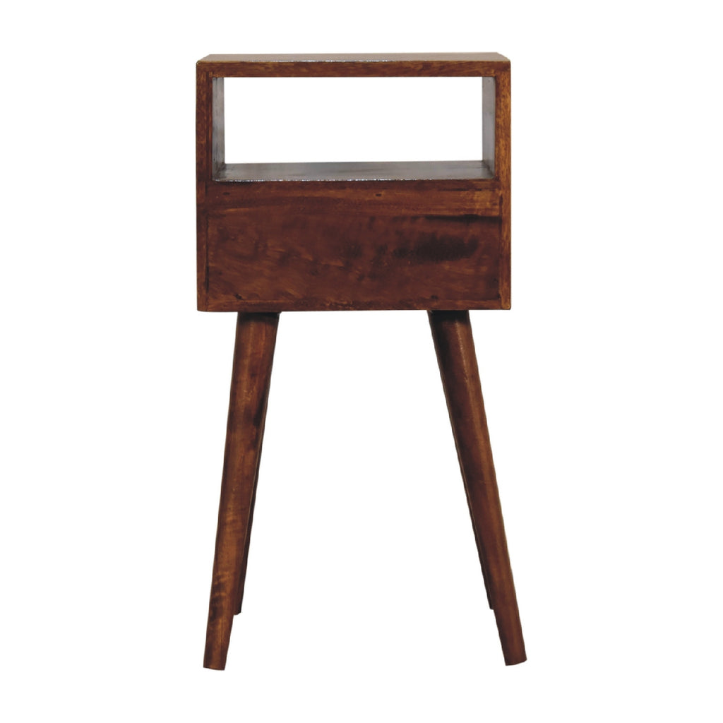 Eden mini chestnut bedside full bedroom room view