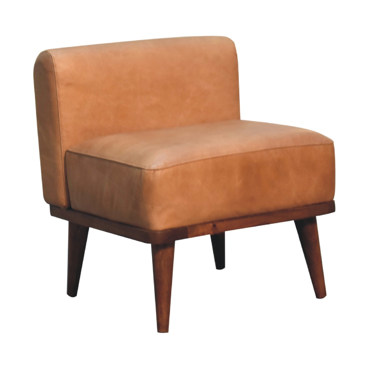 Dakota tan stool in living room or bedroom setting
