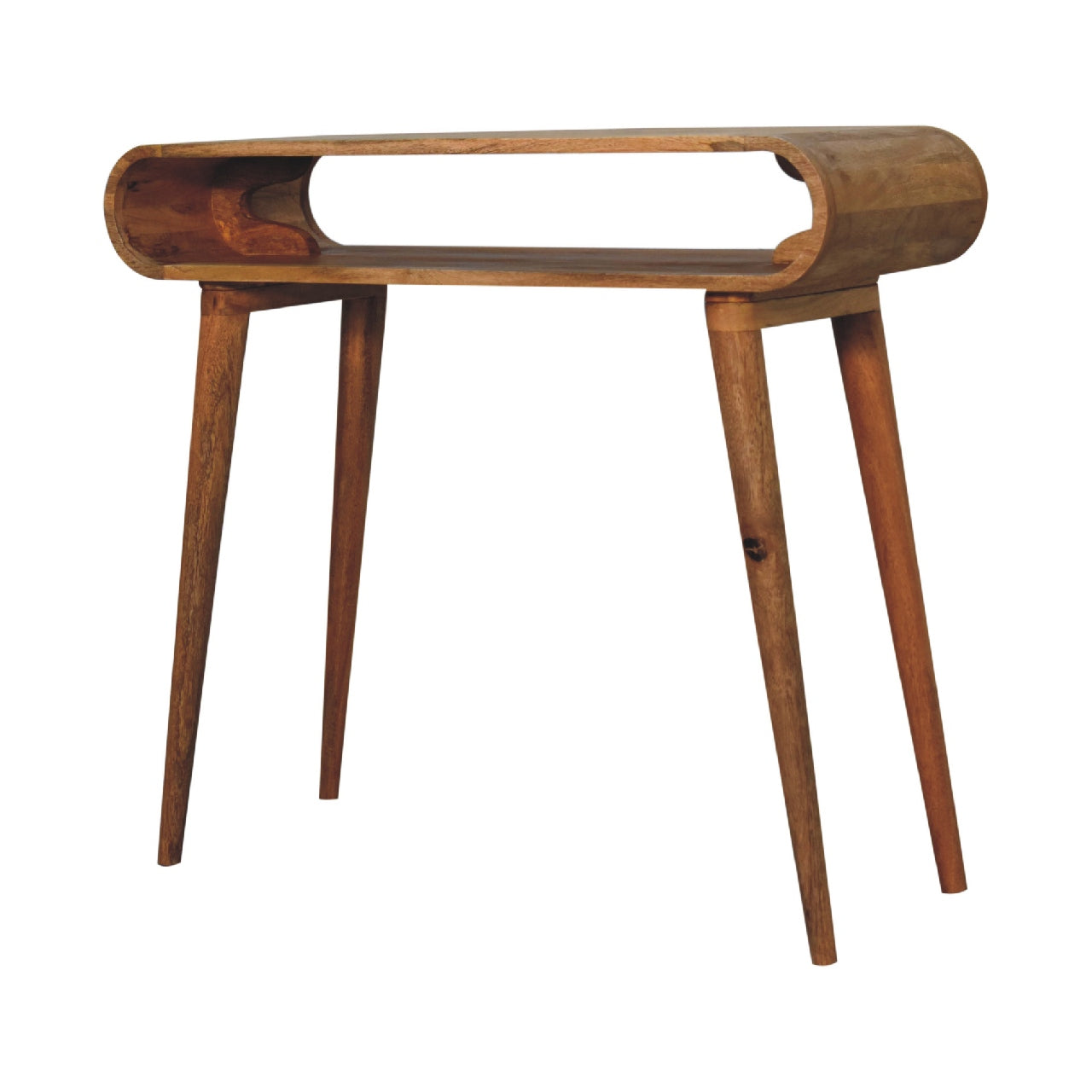 Amaya mango wood console table top surface