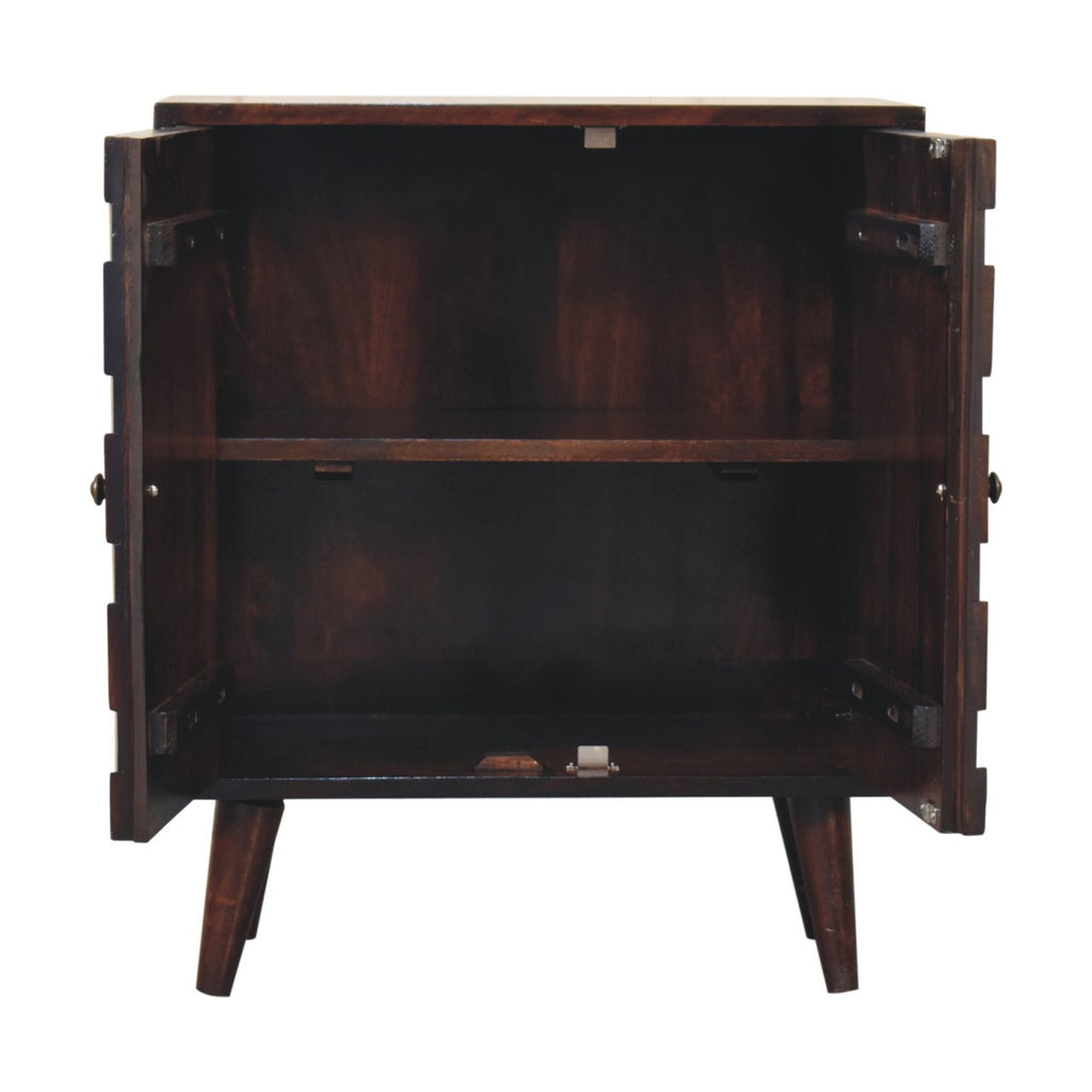 Tuscany carved cabinet rear view