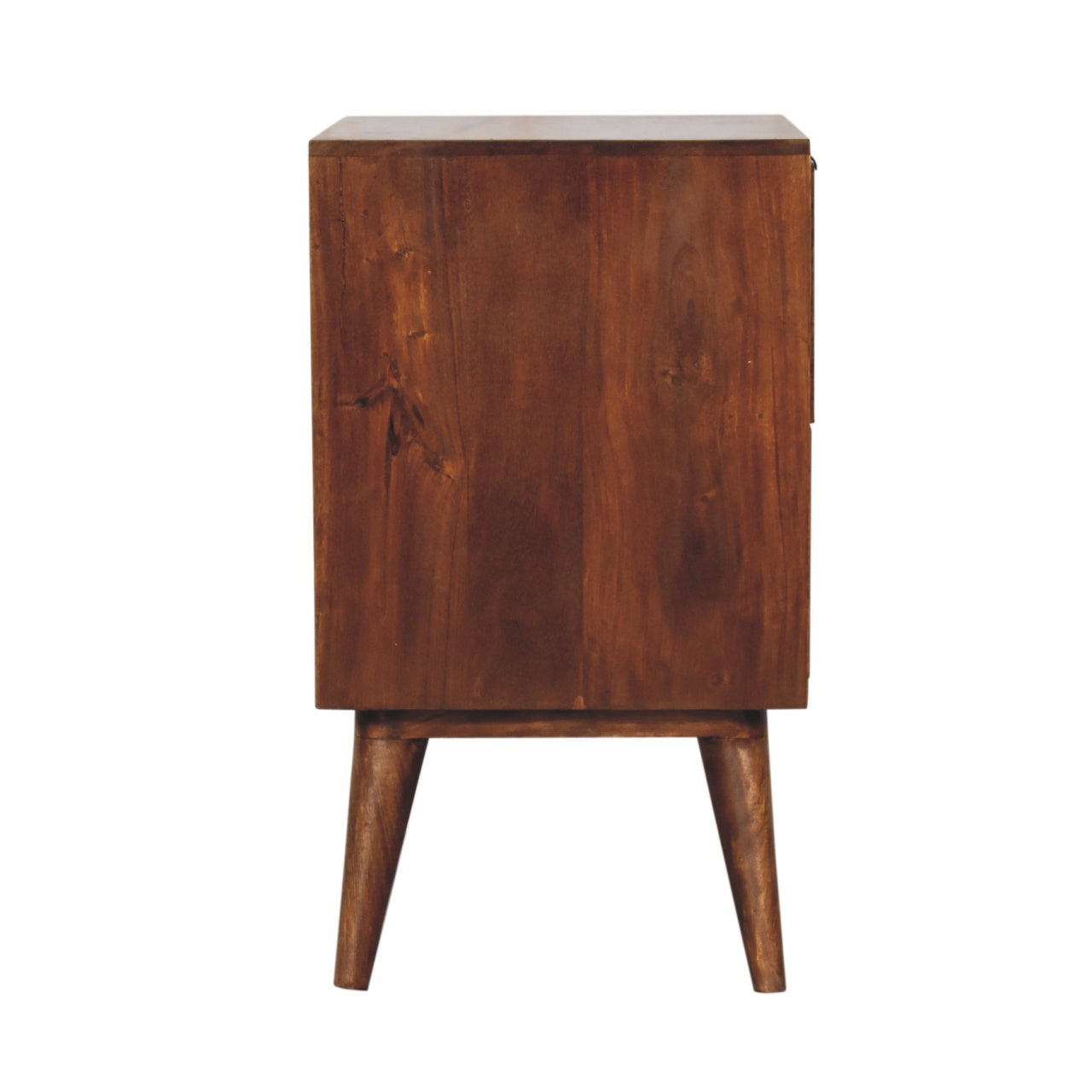 Quad bedside table dimensions and scale reference view