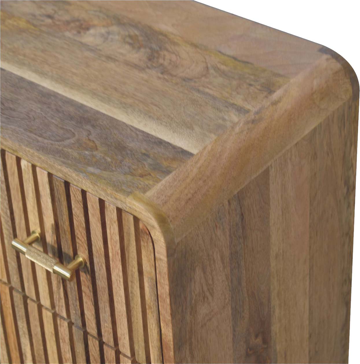 Oslo fluted chest drawer interior storage detail