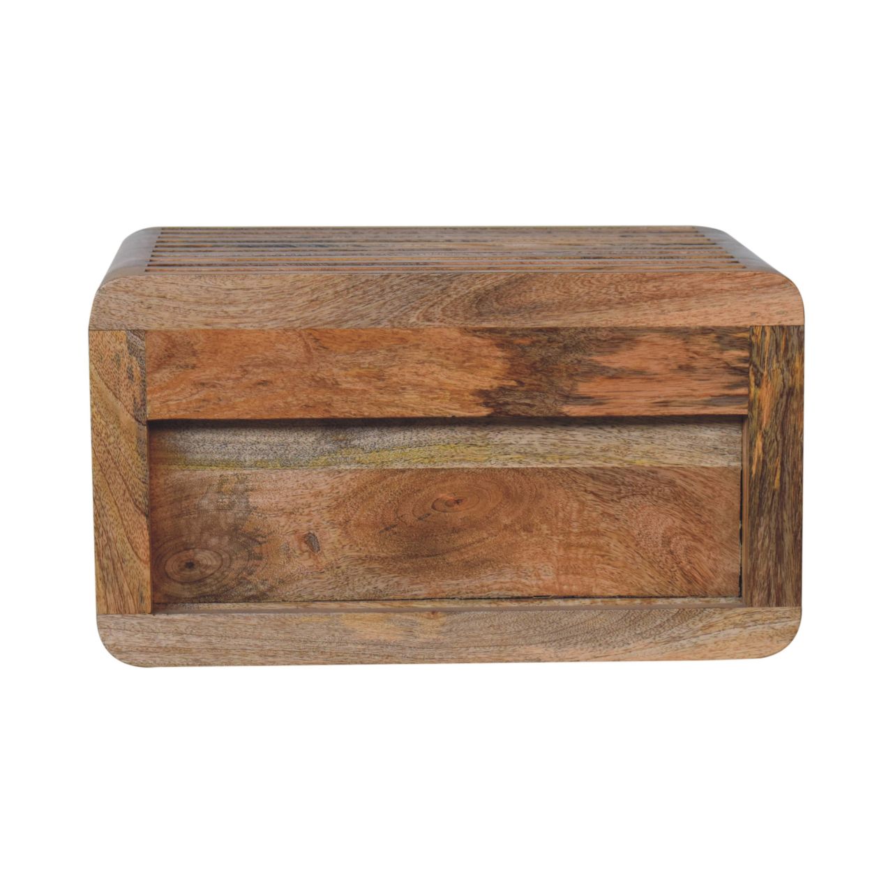 Soba solid mango wood bedside table dimensions view