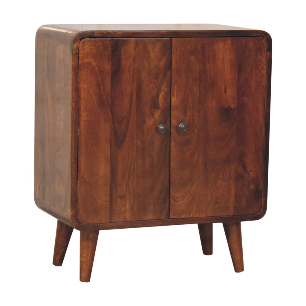 Mini Kensington cabinet doors open showing 2 internal shelves