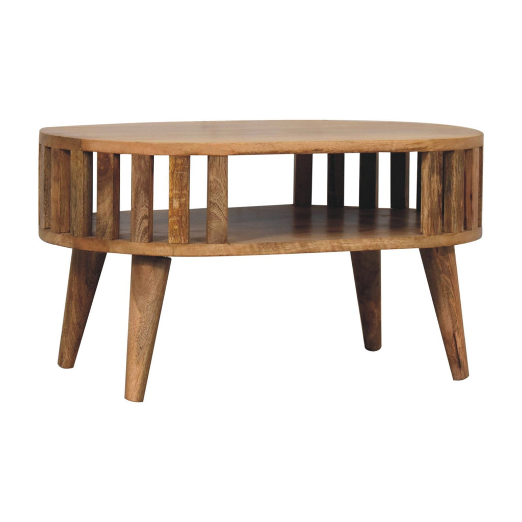 Mini Novella coffee table close-up of slatted lower structure