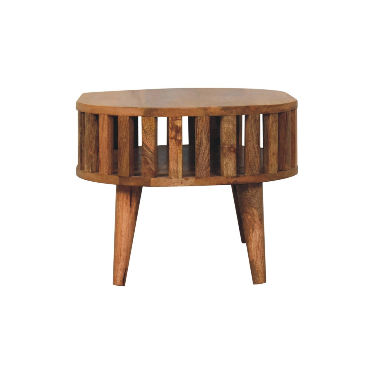 Mini Novella oak coffee table full room context view