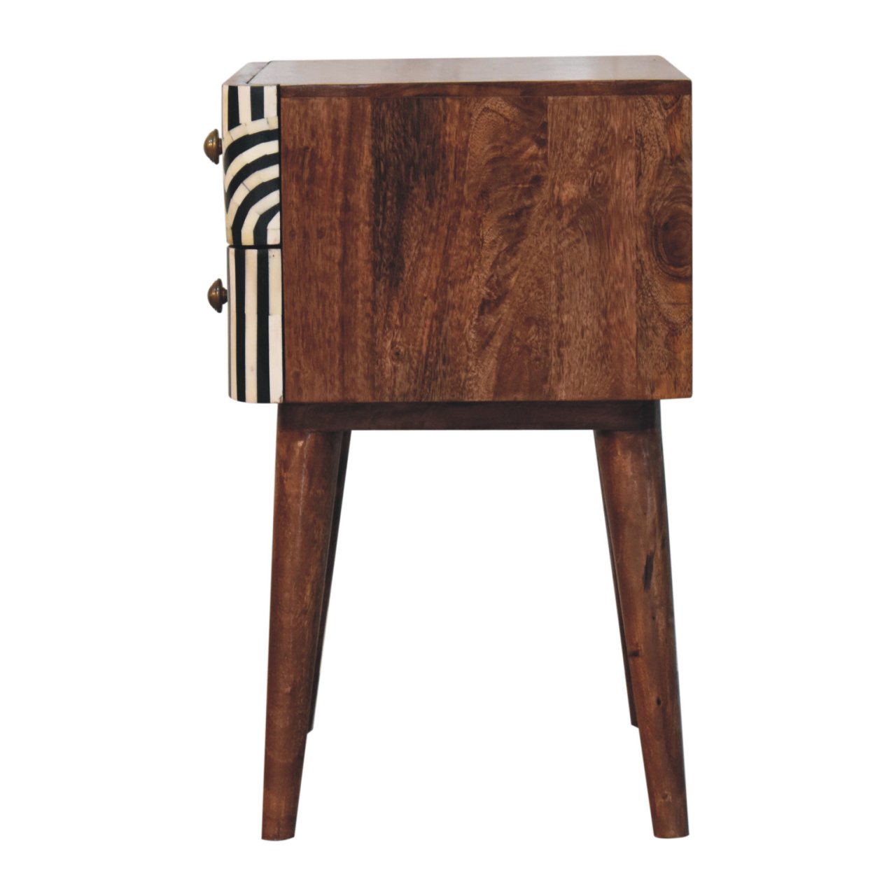 Boho honey caramel bedside lifestyle compact bedroom