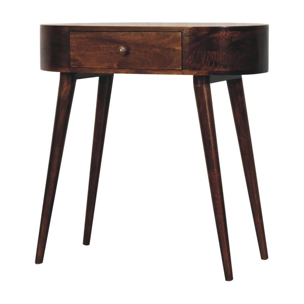 Napa walnut console in hallway or dressing table setting
