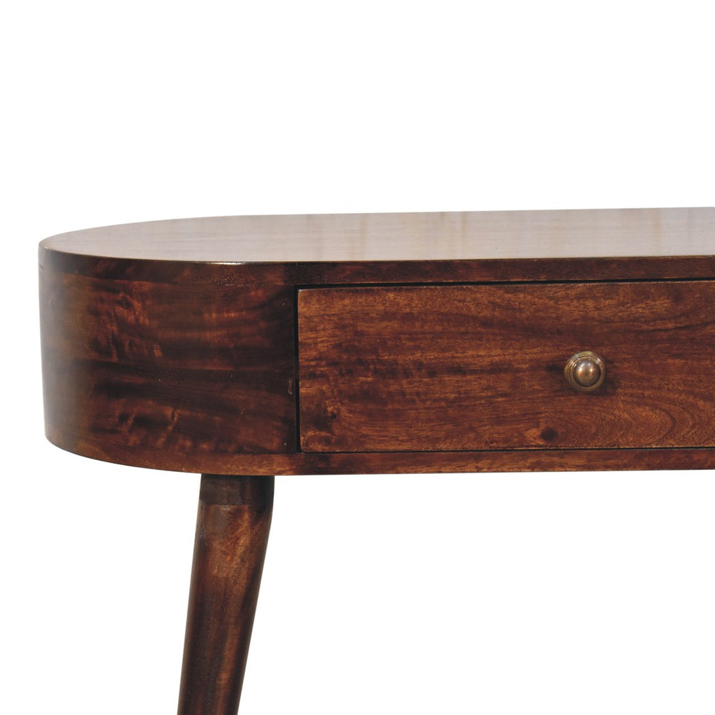 Napa California walnut console top surface view