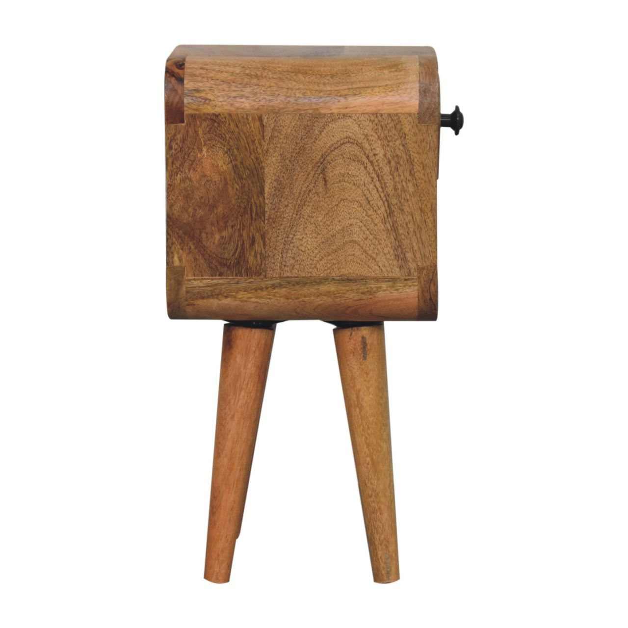 Ultra-compact oak bedside lifestyle small bedroom setting