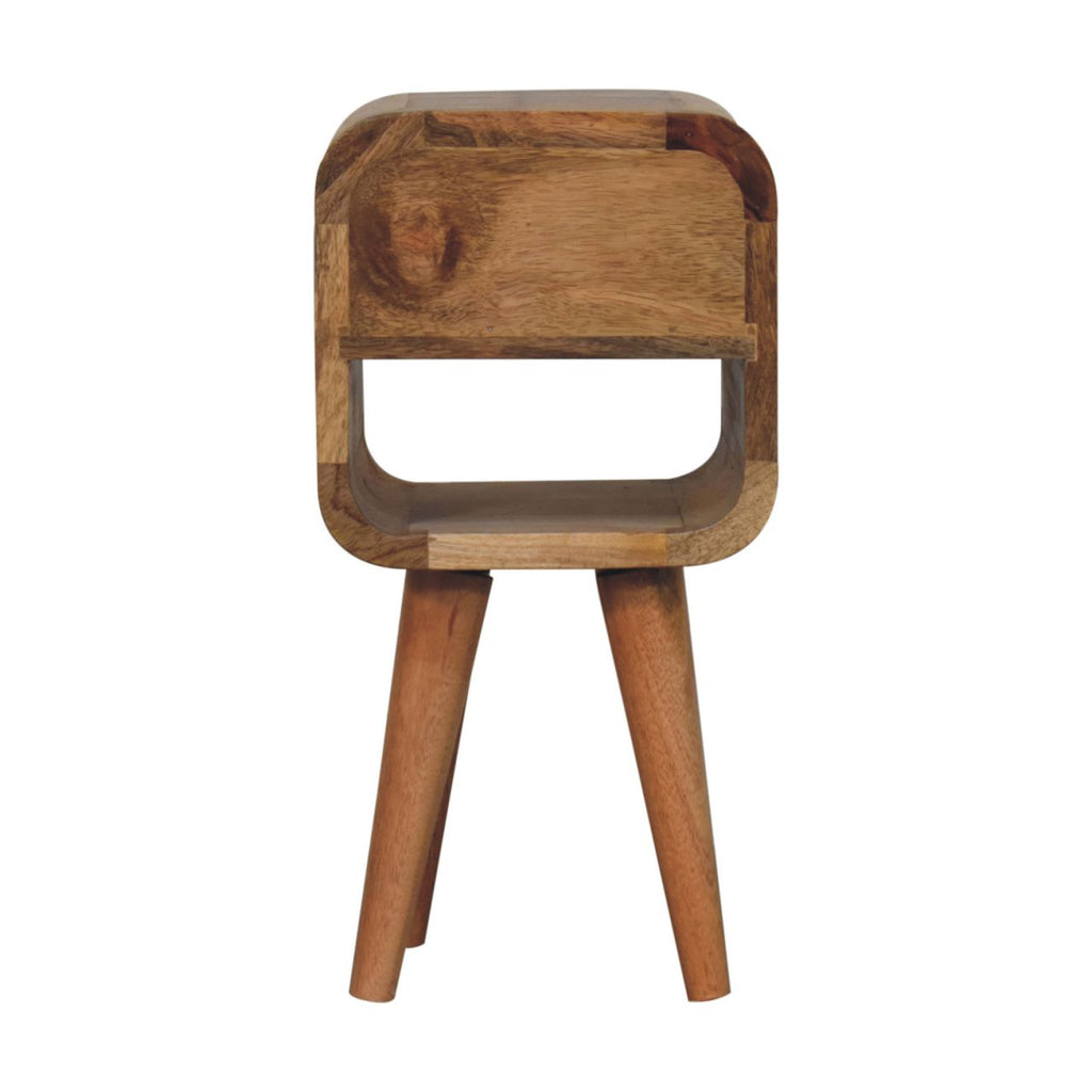 Ultra-compact oak upper-drawer bedside full compact room view