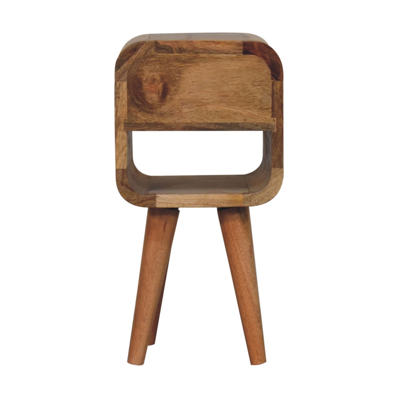 Ultra-compact oak upper-drawer bedside full compact room view