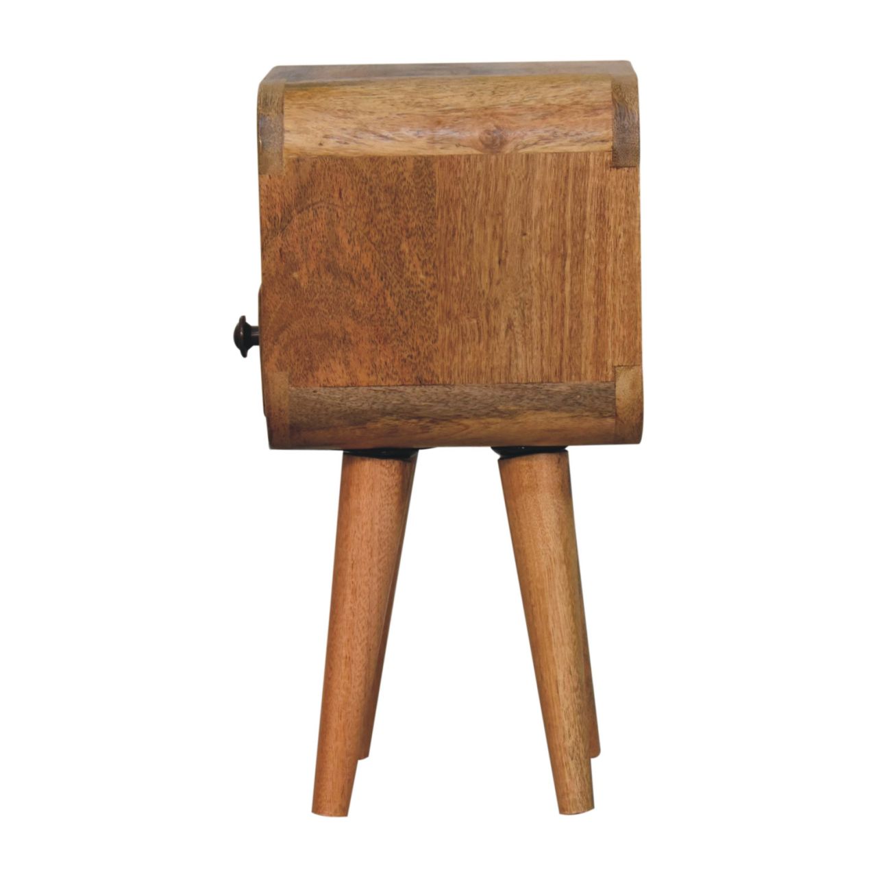 Ultra-compact oak bedside lifestyle small bedroom setting