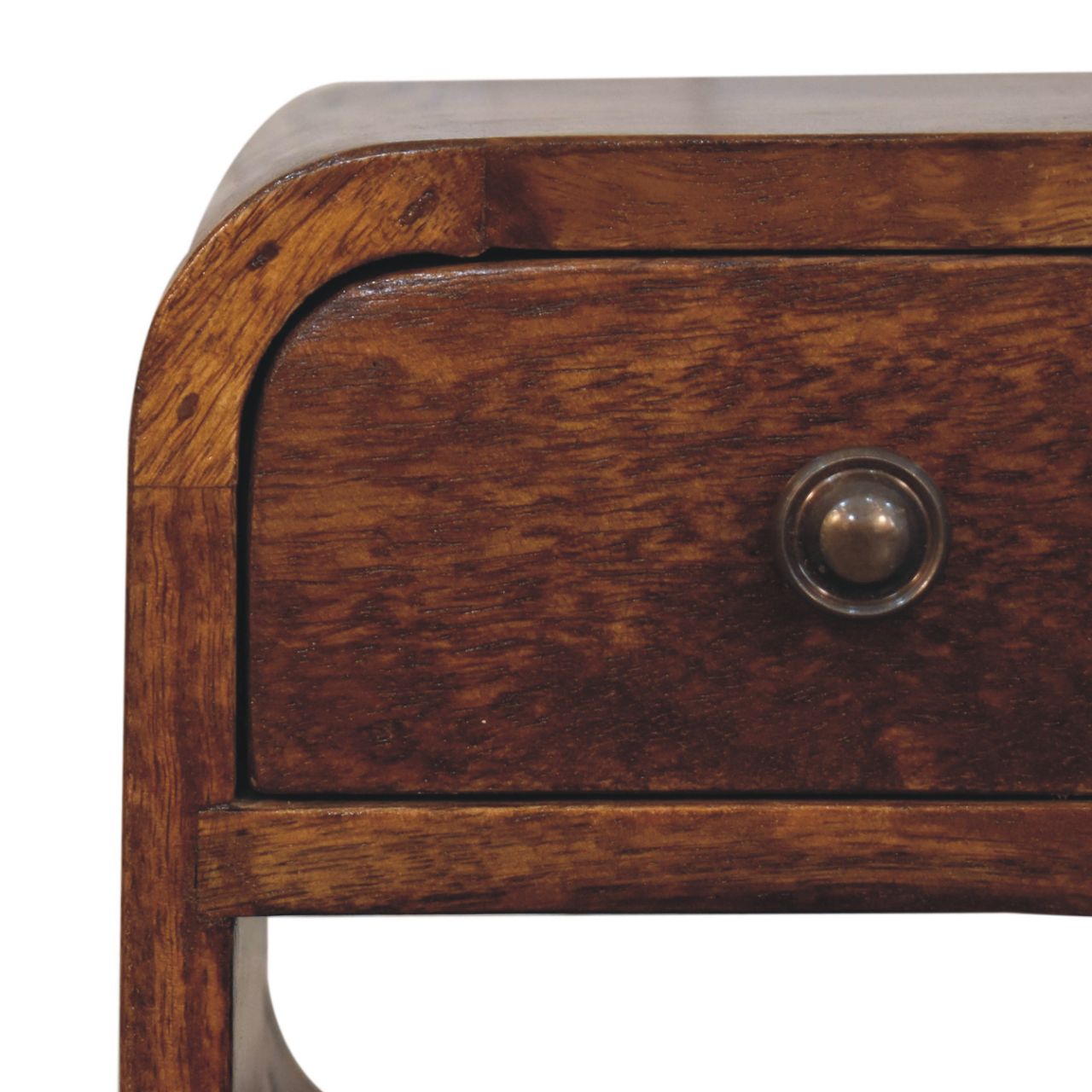 Ultra-compact chestnut bedside top surface view