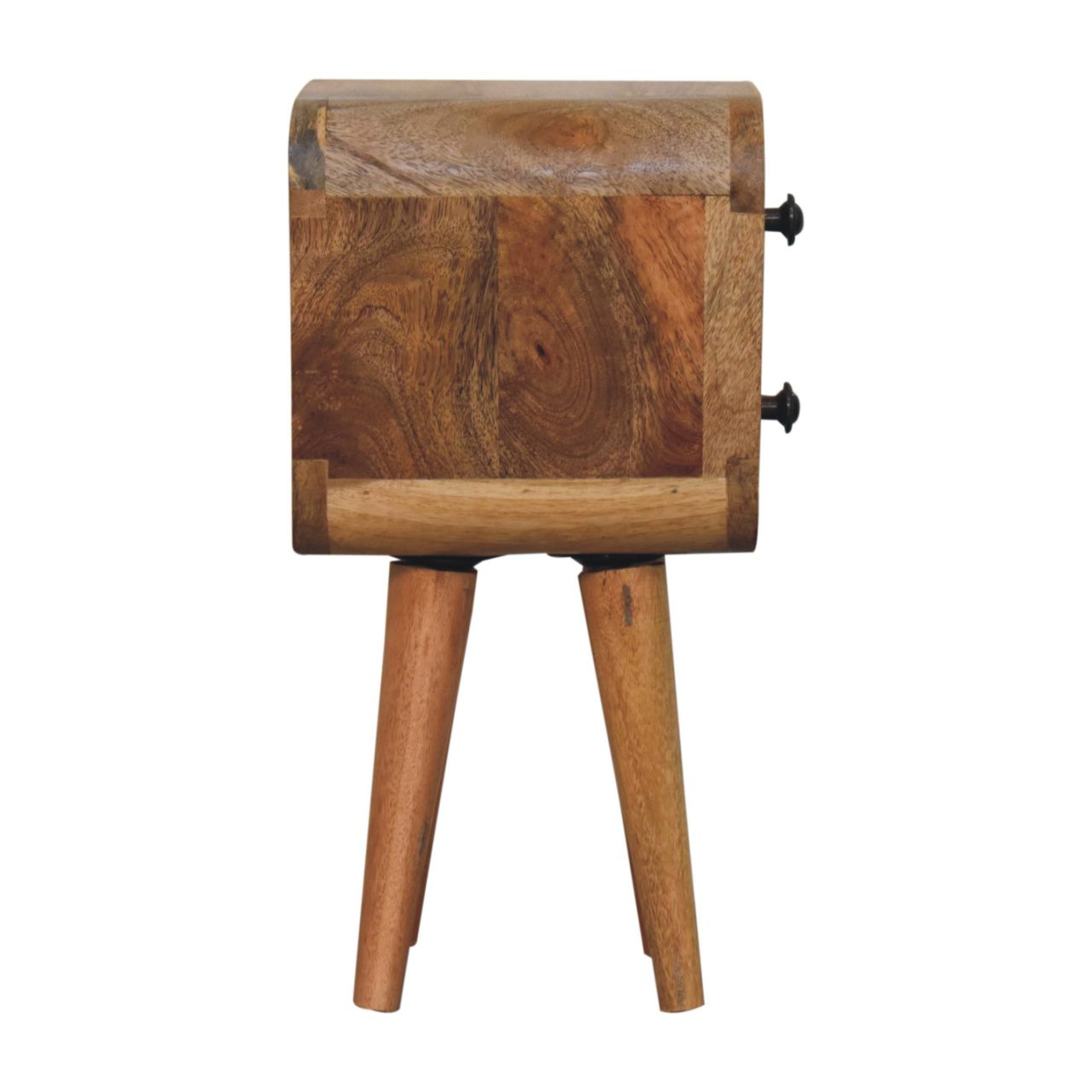 Ultra-compact oak bedside as plant stand or side table