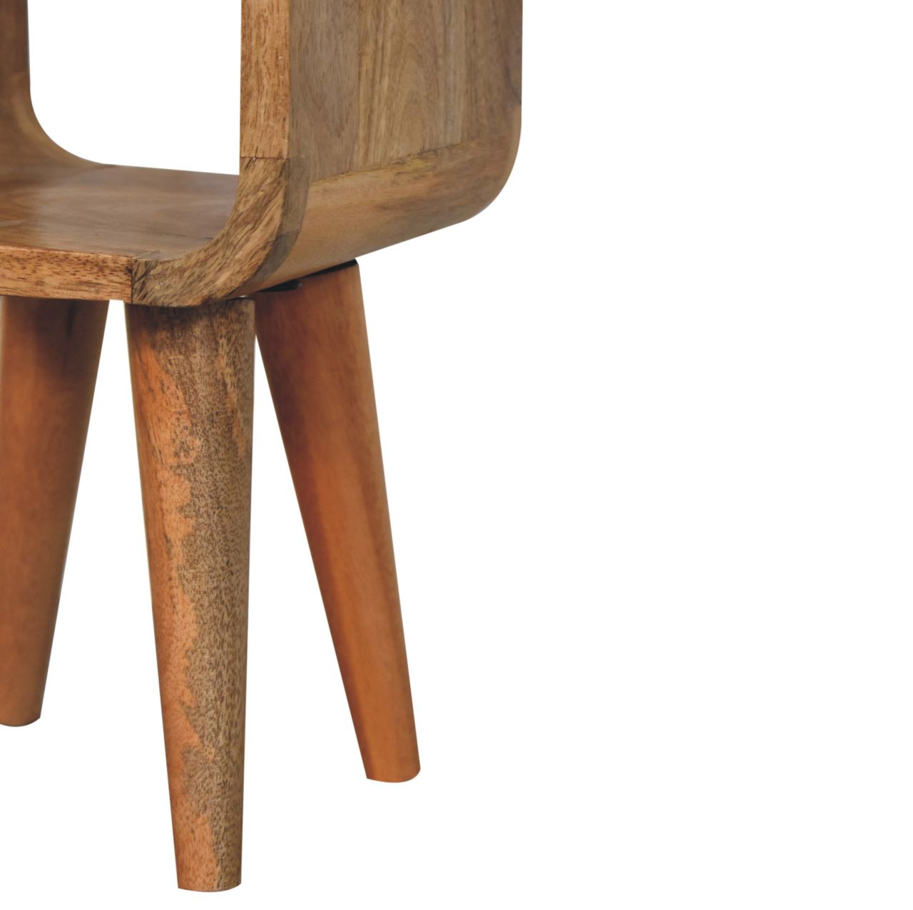Ultra-compact minimalist oak bedside full compact room view