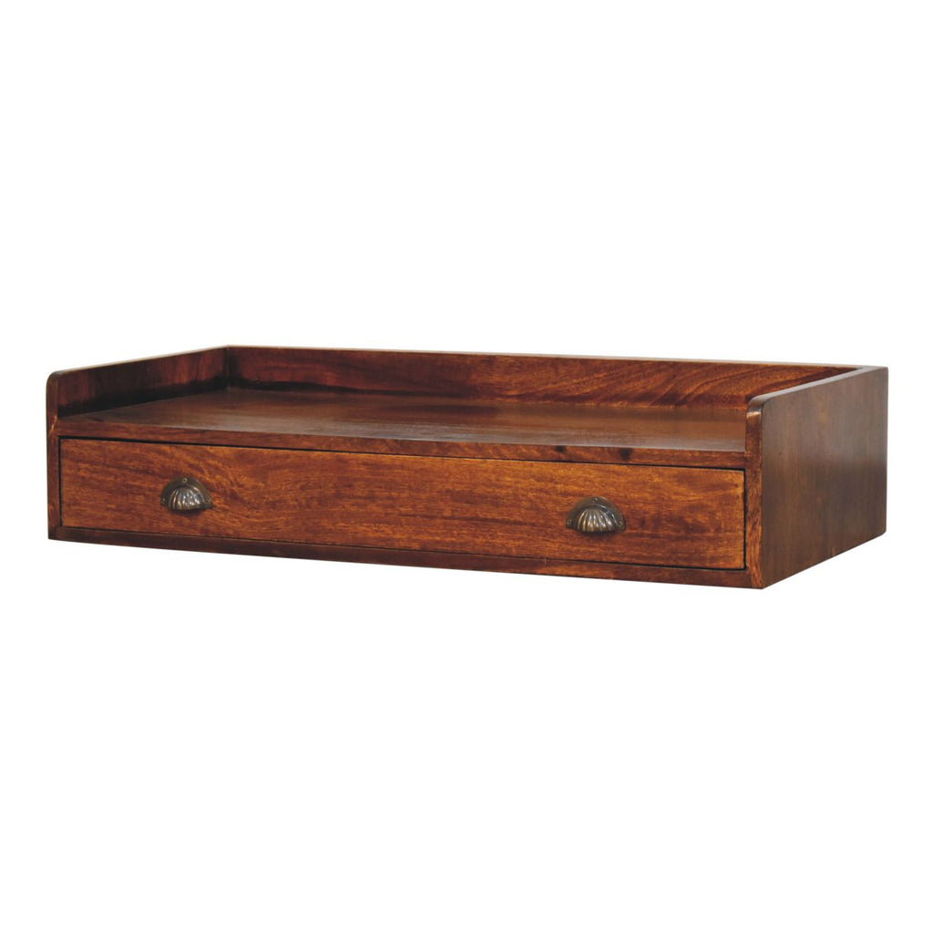 Lumina floating console in narrow hallway setting