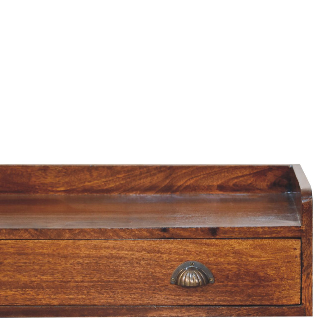 Lumina chestnut console rear view wall-mounted