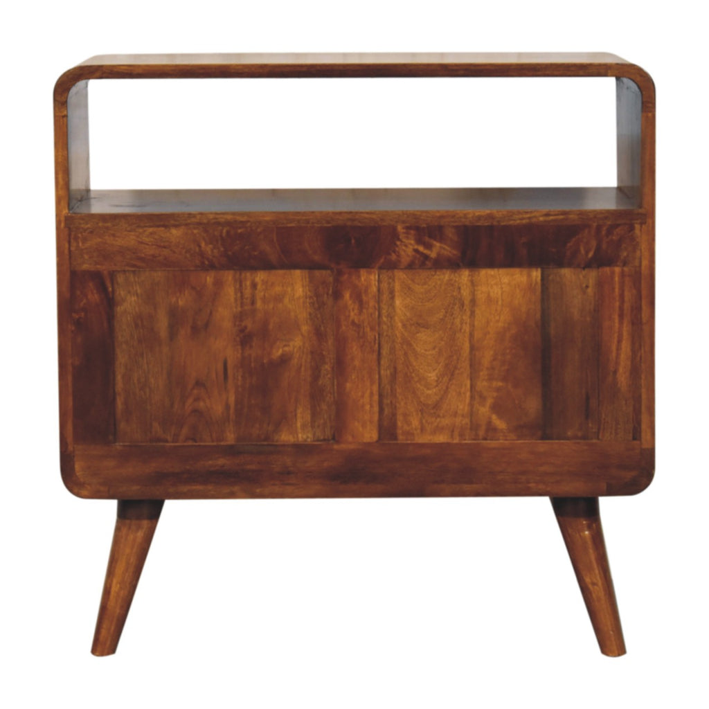 Kenji Solid Wood 2 Drawer Chest - Chestnut Finish