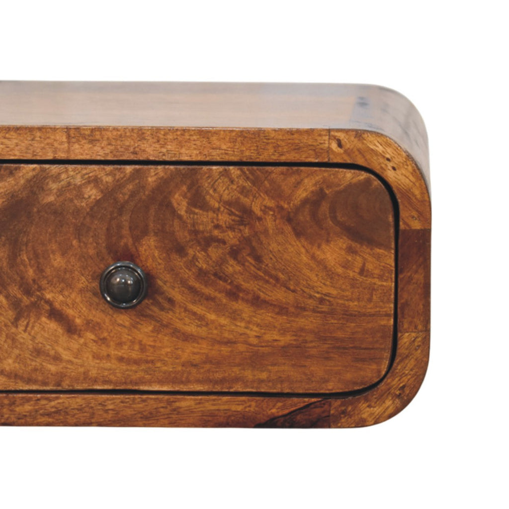 Elora chestnut floating bedside top surface view