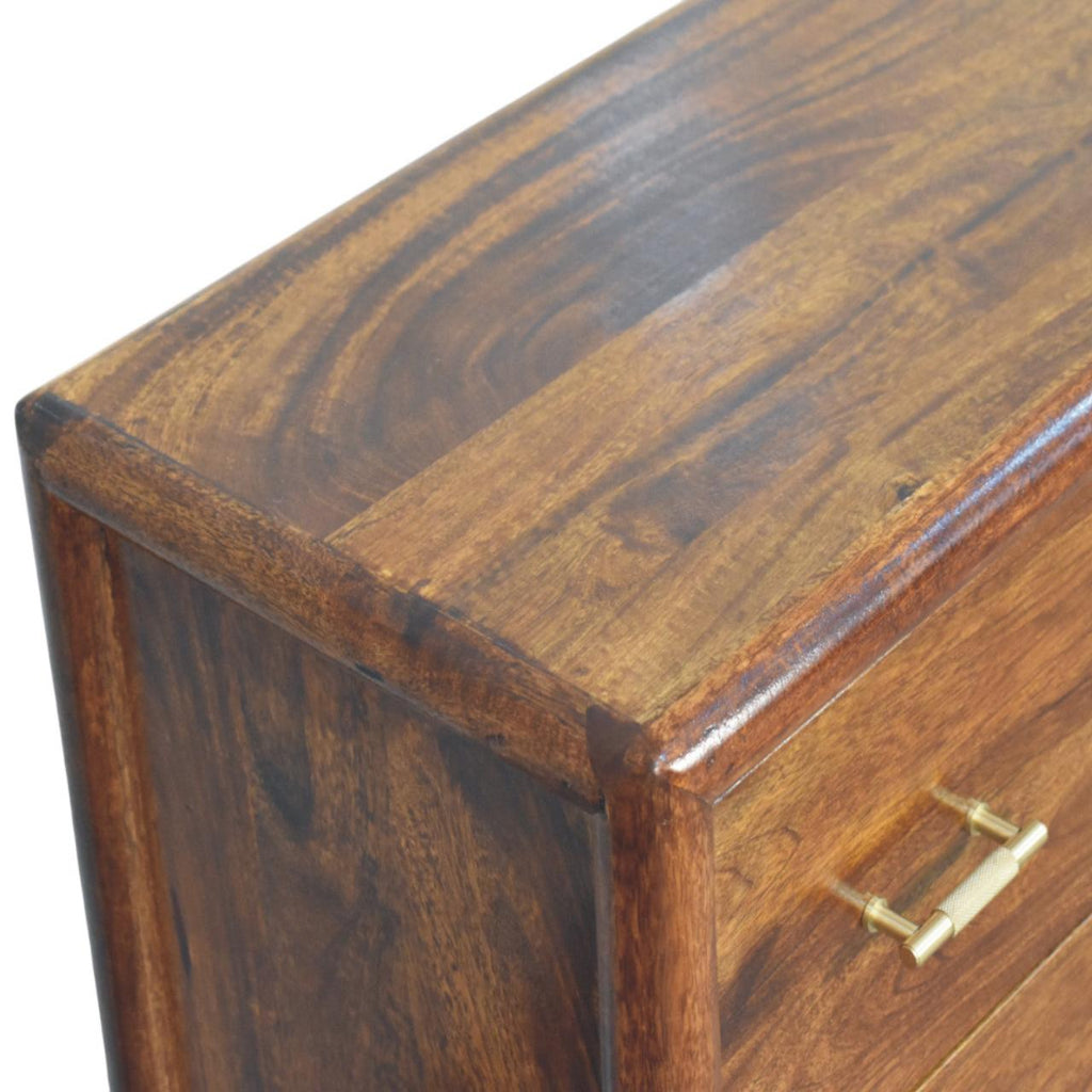 Regency chestnut chest in bedroom or hallway setting