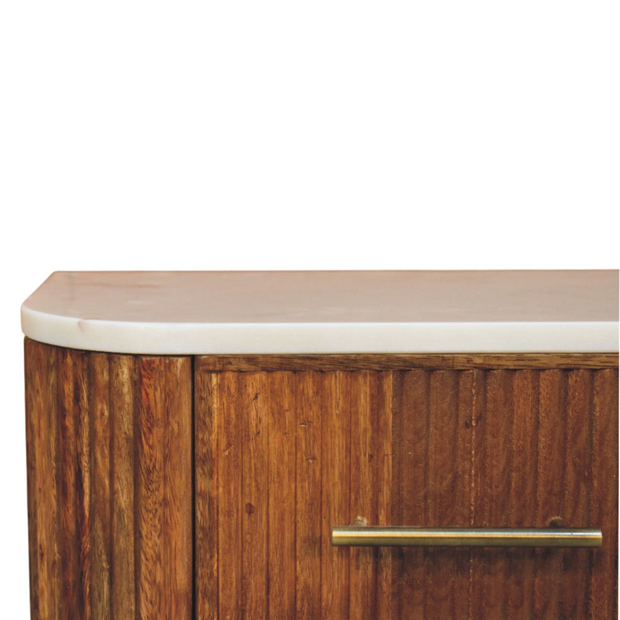 Beaumont wall-mounted bedside with brass handle in bedroom