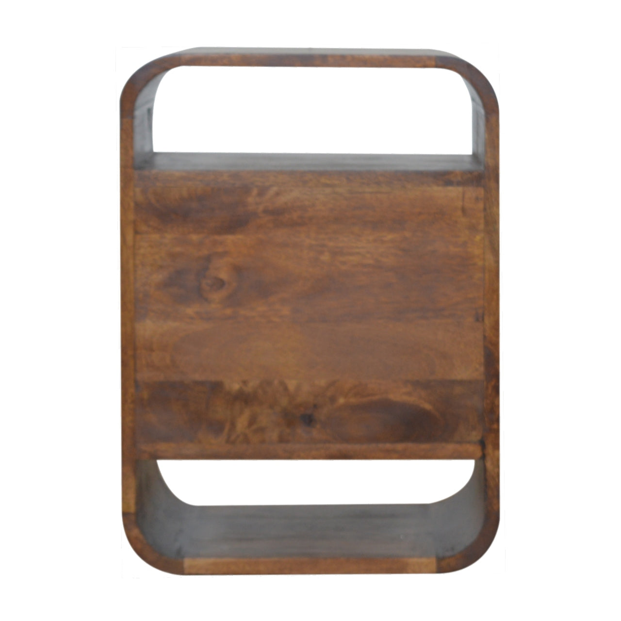 Chestnut 2-drawer bedside table lifestyle bedroom shot