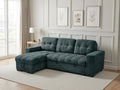 The Sicilian corner sofa bed in teal – full sofa configuration front view